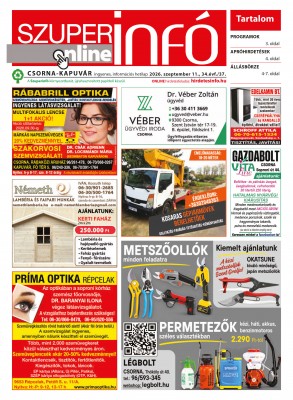 2026. szeptember 11.  - 37. hét