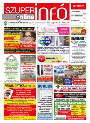 2026. augusztus 21. - 34. hét