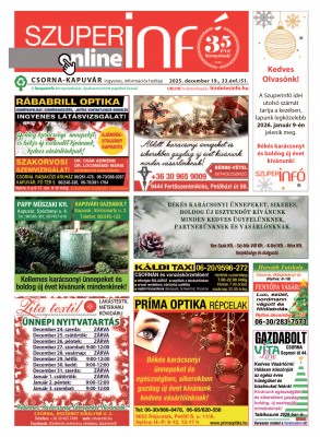 2025. december 19. - 51. hét