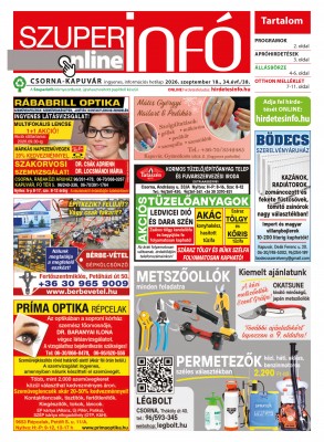 2026. szeptember 18. - 38. hét